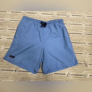 Columbia Sportswear Co Belted Swim Shorts Men's Medium Blue Mesh Lined